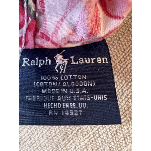 Ralph Lauren Single/Replacement Pillowcase "Lindsey Floral"  Red & Blue Flowers - Picture 9 of 9